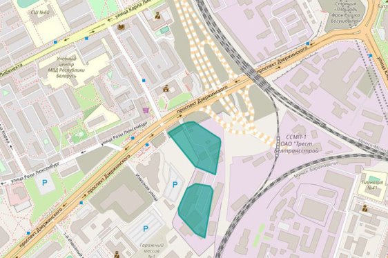 Участки возле «Ренессанса»